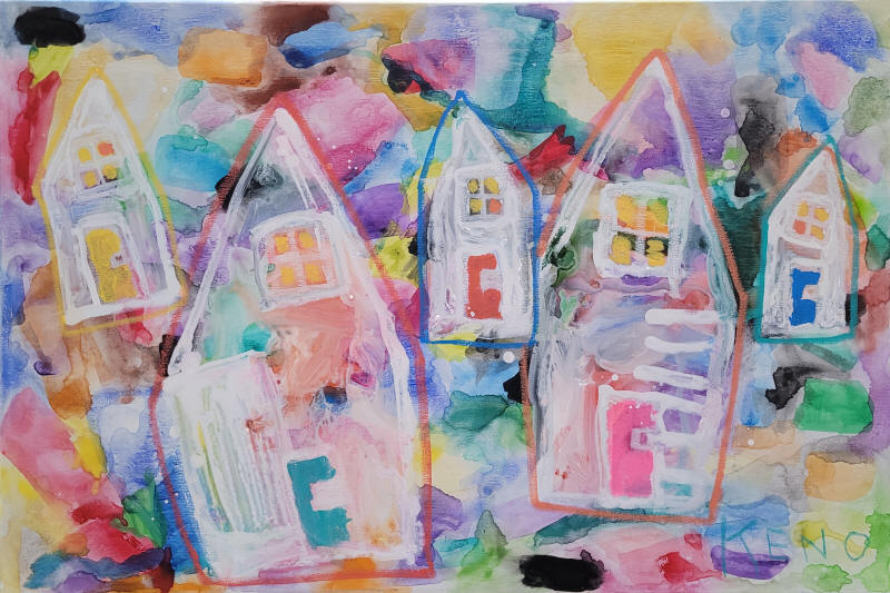 Rainbow Houses by Ken O'Loughlin