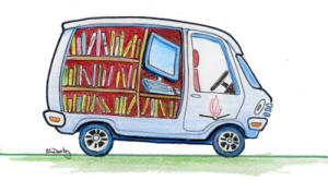 Cartoon Bookmobile by William Darby