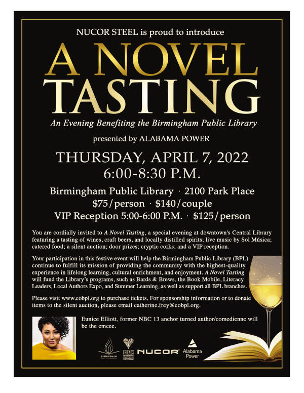 A Novel Tasting flyer