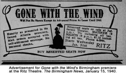 Gone With The Wind advertisement