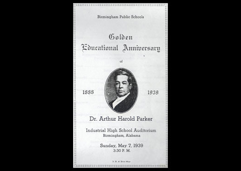 Program cover from when Dr. Parker retired