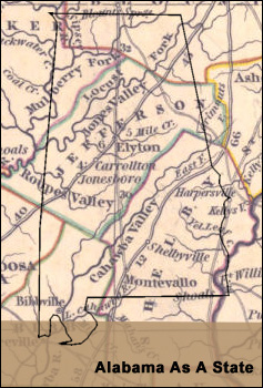 Geographical, statistical, and historical map of Alabama