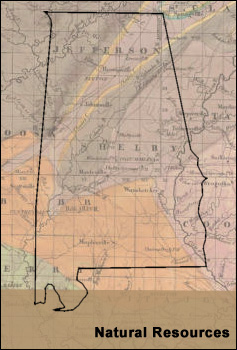 Geological map of Alabama