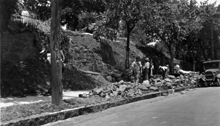 WPA Crew repairs 19th Street Wall June 9, 1936