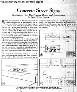 Concrete Street Signs